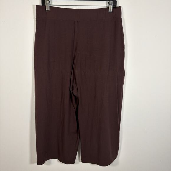 Universal Standard XS Casual Culottes Brown 10-12 US Cropped Fall Wide Leg Flowy - Picture 8 of 8